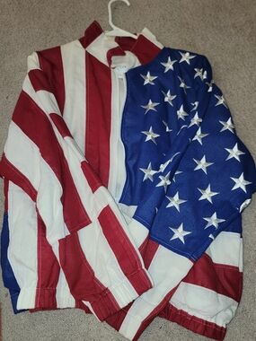 Vintage American Flag Stars & Stripes Jacket - Red White Blue